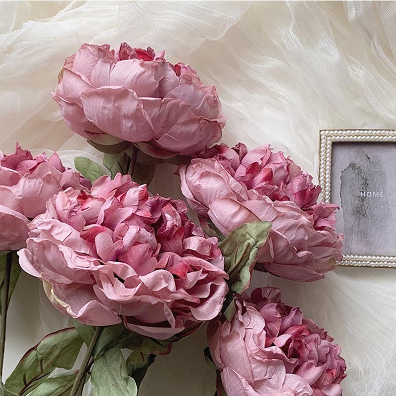 Living Room Internet Celebrity Shooting Wedding Supplies Silk Peony Bouquet Decorative Artificial Flowers