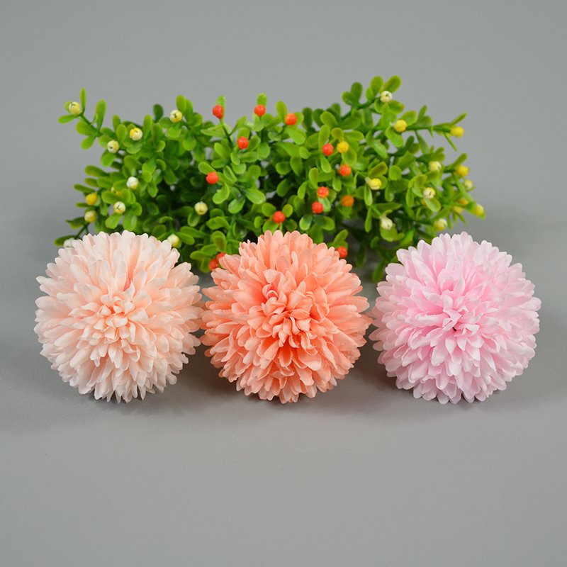 7CM African Chrysanthemum Head Wedding Event Party Arch Decoration Artificial Flowers Silk Flowers Head Pompon Balls