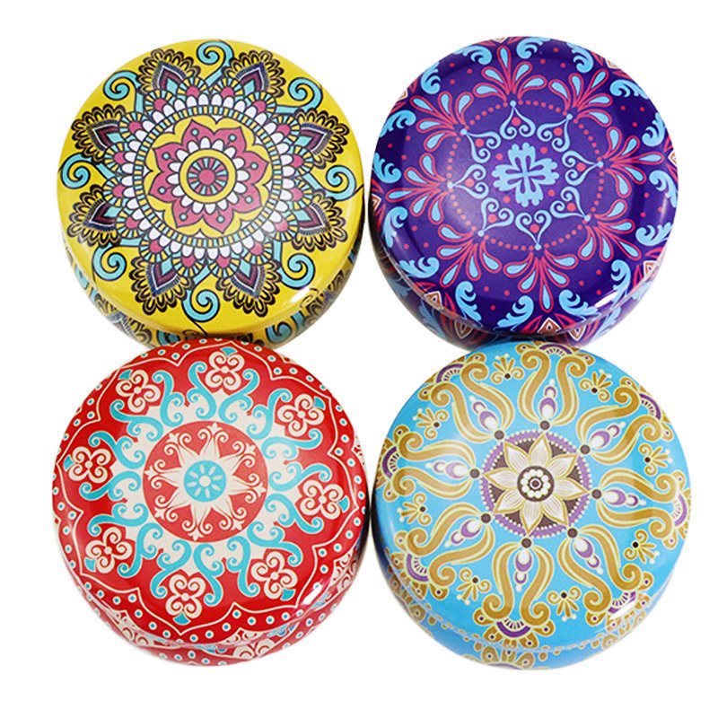 Manufacturer Hot Selling Home Decor Custom Round Can Tin 4pcs In Set Soy Wax Smokeless Scented Candles Gift Set