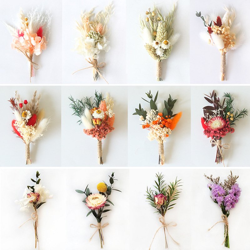 Mini Fresh Small Bouquet of Dried Flowers for Holiday Decorations Christmas Graduation Halloween Souvenirs