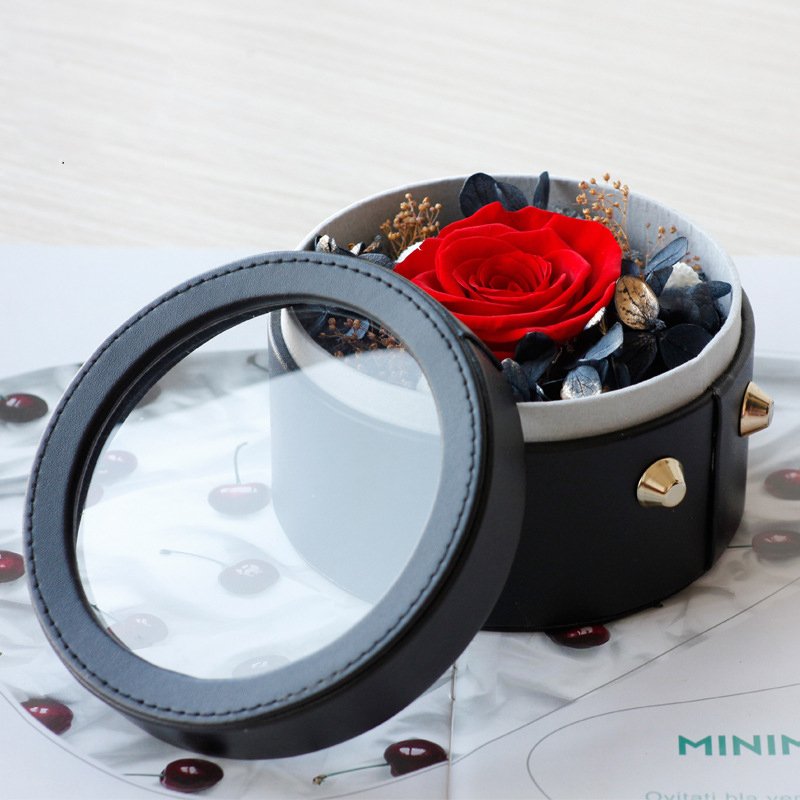 Real Natural Long Life Lasting Everlasting Immortal Luxury Round Forever Rose Arrangement Preserved Roses flower in gift Box