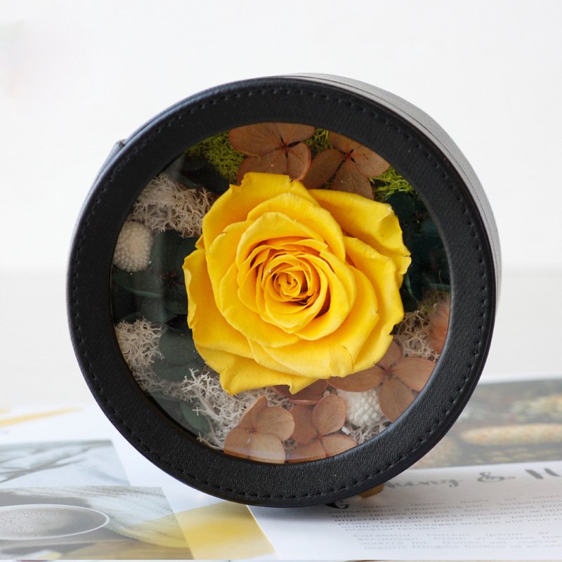Real Natural Long Life Lasting Everlasting Immortal Luxury Round Forever Rose Arrangement Preserved Roses flower in gift Box