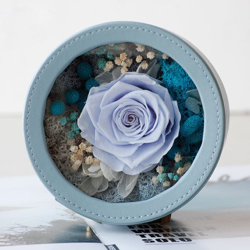 Real Natural Long Life Lasting Everlasting Immortal Luxury Round Forever Rose Arrangement Preserved Roses flower in gift Box