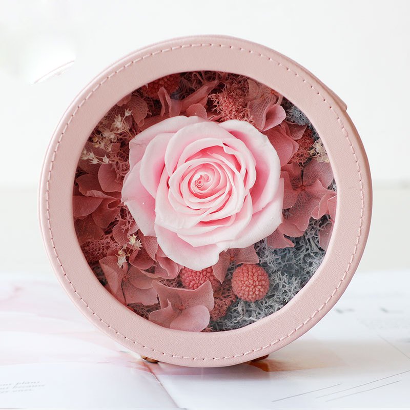 Real Natural Long Life Lasting Everlasting Immortal Luxury Round Forever Rose Arrangement Preserved Roses flower in gift Box