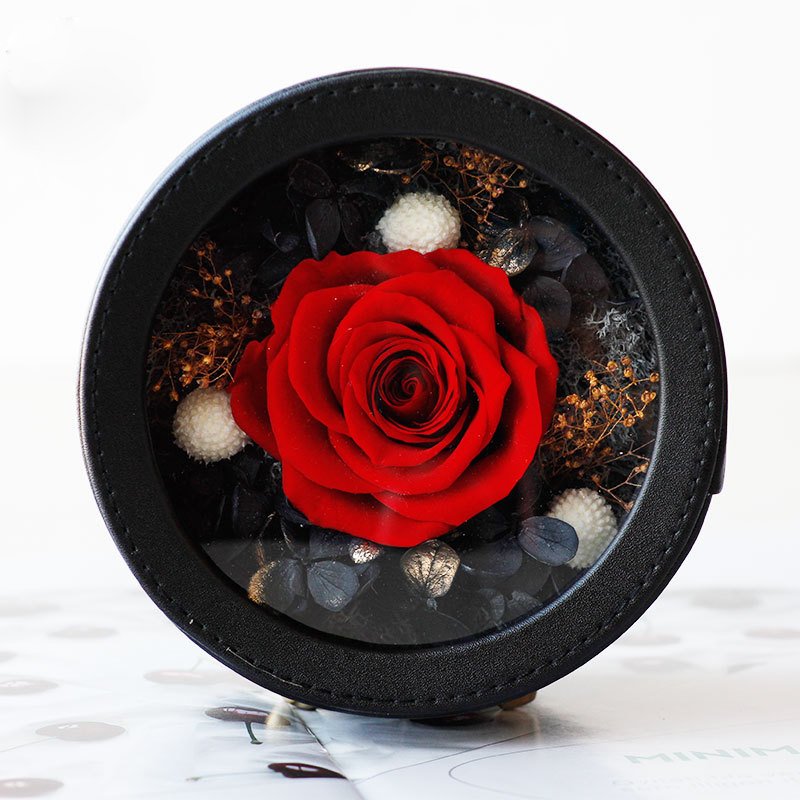 Real Natural Long Life Lasting Everlasting Immortal Luxury Round Forever Rose Arrangement Preserved Roses flower in gift Box