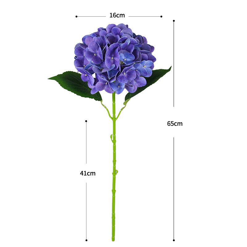 High Quality Diy Luxury LargeSilk Hydrangea Flowers Real Touch Artificial Colorful Latex Hydrangea Flower for Decoration