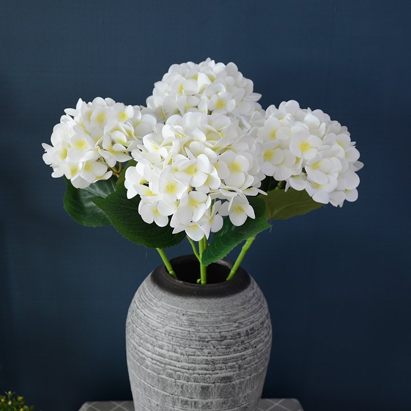 High Quality Diy Luxury LargeSilk Hydrangea Flowers Real Touch Artificial Colorful Latex Hydrangea Flower for Decoration
