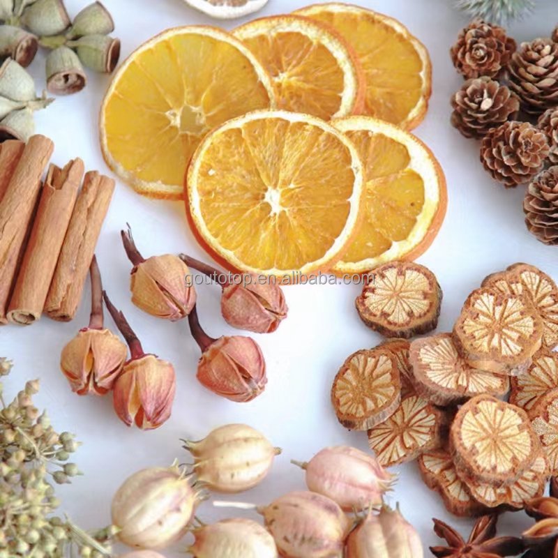 Diy Aromatherapy Candle Wholesale Plant Dried Flower Smokeless Aromatherapy Material Chrysanthemum Rose Dried Orange 10 G 100pcs