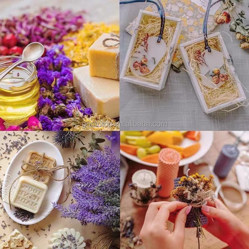 Diy Aromatherapy Candle Wholesale Plant Dried Flower Smokeless Aromatherapy Material Chrysanthemum Rose Dried Orange 10 G 100pcs
