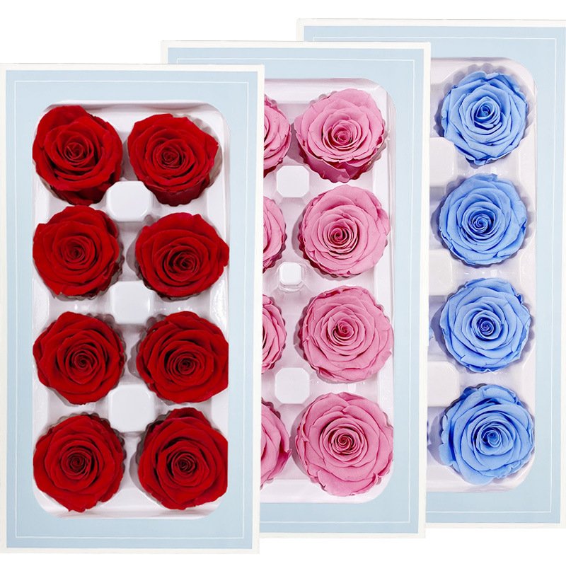High Quality 4-5 cm B Grade Roses Factory Direct Supply Weddings Gifts Decor Natural Material Roses Preserved Flowers
