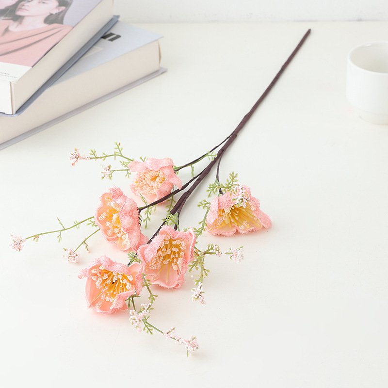 Light luxury high-end artificial flowers decorated rhododendron living room table dried flower bouquet