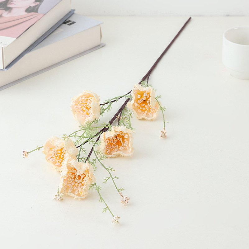 Light luxury high-end artificial flowers decorated rhododendron living room table dried flower bouquet
