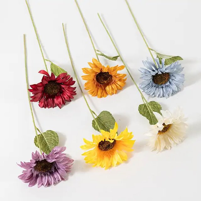 Sunflower Artificial Flower Decoration Flower Arrangement Valentine's Day Mother's Children's Day Gift Single Sunflower