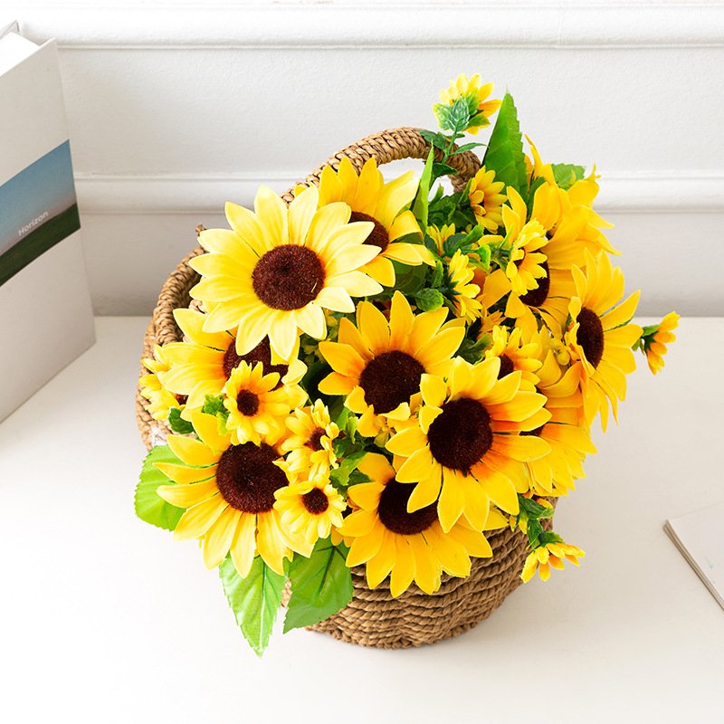 Sunflower Artificial Flower Decoration Flower Arrangement Valentine's Day Mother's Children's Day Gift Single Sunflower