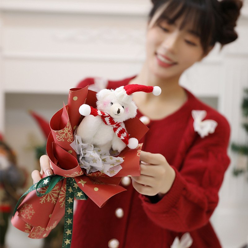 Day Gifts Valentine Festival Novelty Gift Dried Flowers Golden Touch Balloon Preserved Roses Bouquet For Christmas Decor