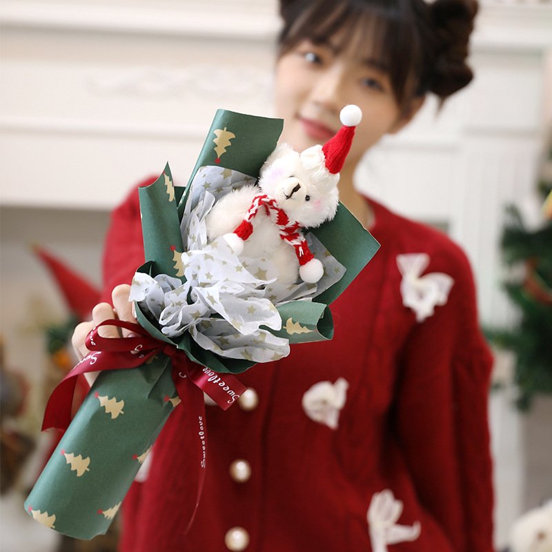 Day Gifts Valentine Festival Novelty Gift Dried Flowers Golden Touch Balloon Preserved Roses Bouquet For Christmas Decor