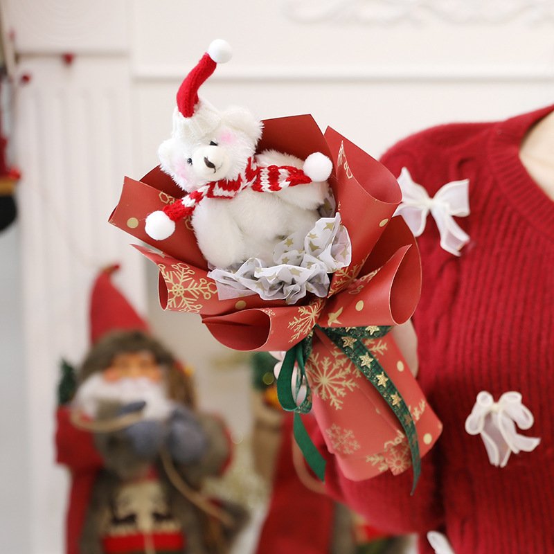 Day Gifts Valentine Festival Novelty Gift Dried Flowers Golden Touch Balloon Preserved Roses Bouquet For Christmas Decor