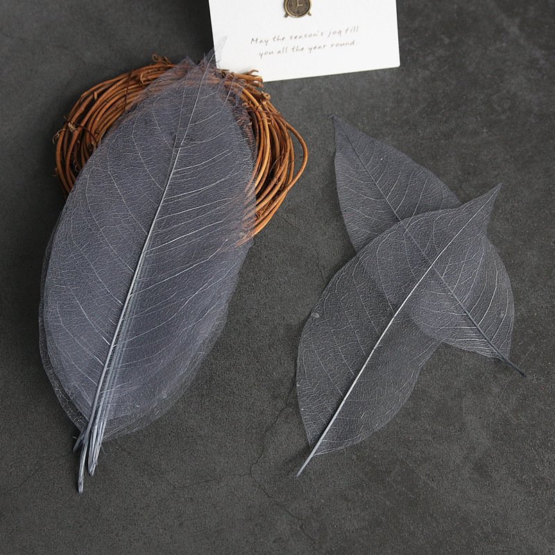 Wholesale 100 pcs Per Bag Multi-Color Natural Dried Flowers and Skeleton Leaves Vein Decoration Flower Material for Wedding