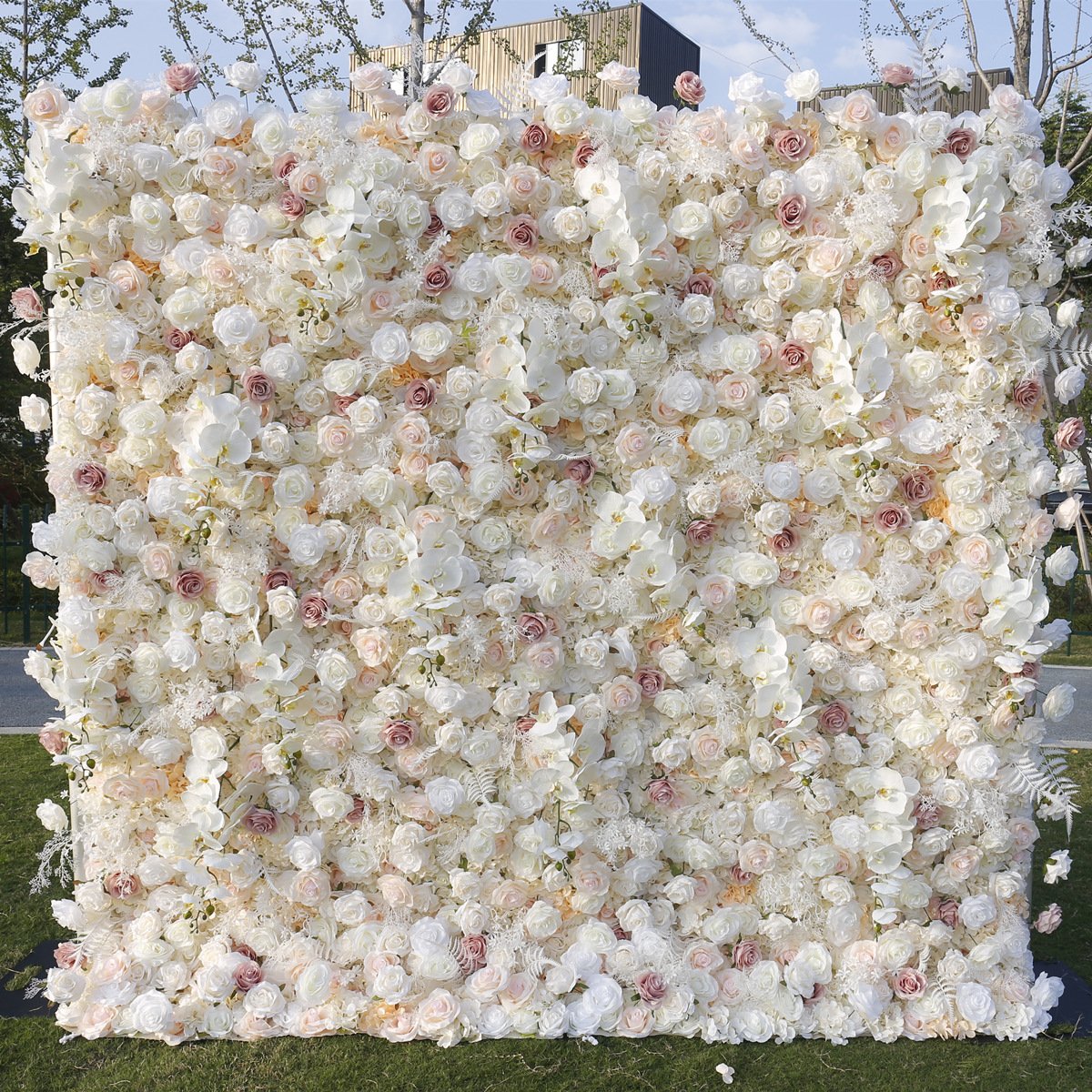 Wholesale Silk Wedding Artificial Flower Wall Flowers Roses Bulk Fabric Artificial Flower Home Wedding Decorative