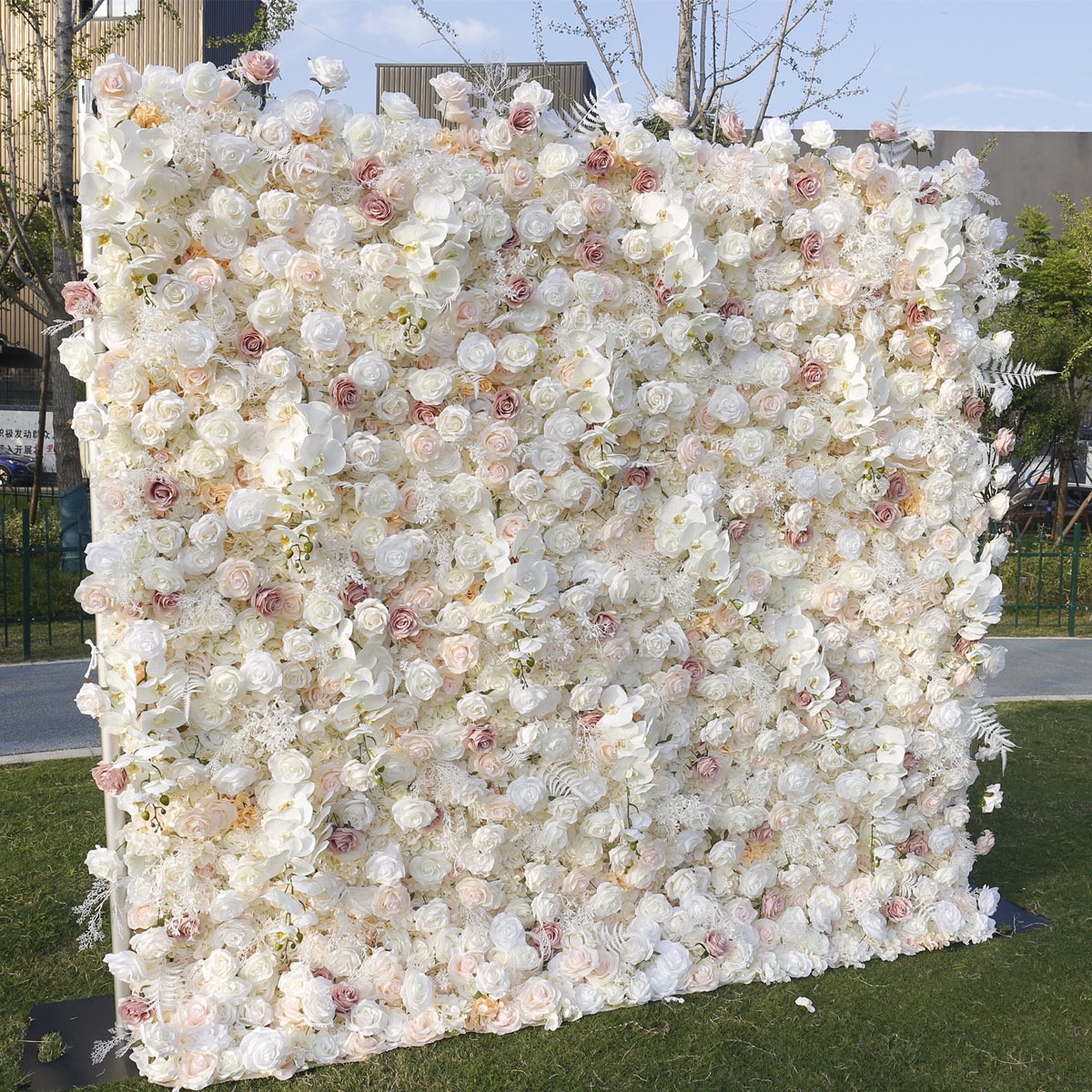 Wholesale Silk Wedding Artificial Flower Wall Flowers Roses Bulk Fabric Artificial Flower Home Wedding Decorative