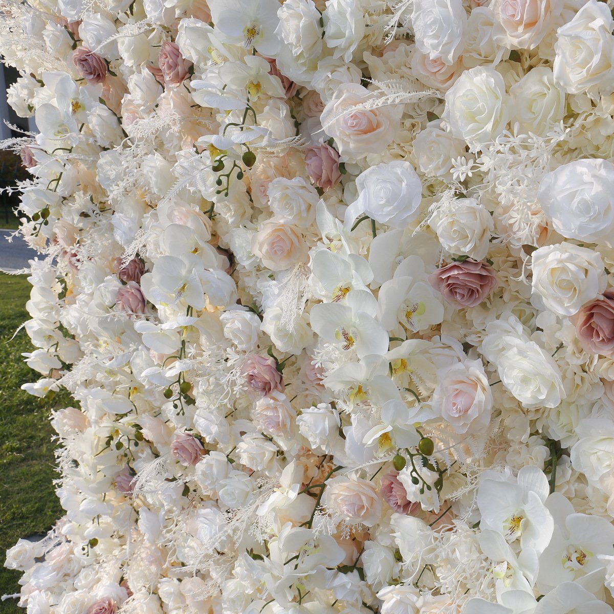 Wholesale Silk Wedding Artificial Flower Wall Flowers Roses Bulk Fabric Artificial Flower Home Wedding Decorative