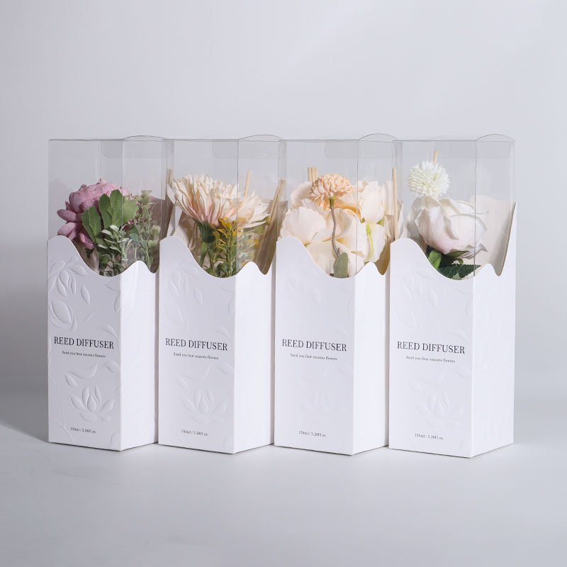 150ml Eternal Flower Reed Diffuser Glass Bottle Fragrance Air Freshener Dried Flower Reed Diffuser Window Box