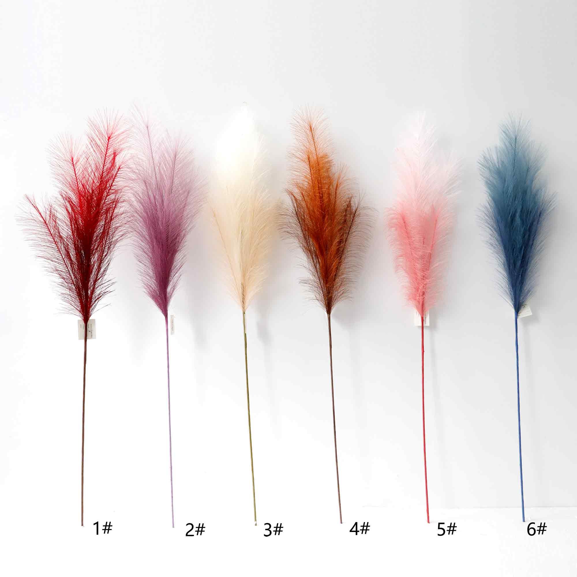 multicolor Pampas Grass for Home Decor tall Pampas reed Grass wedding decorative Artificial Dried Flowers Feather pampas bouquet