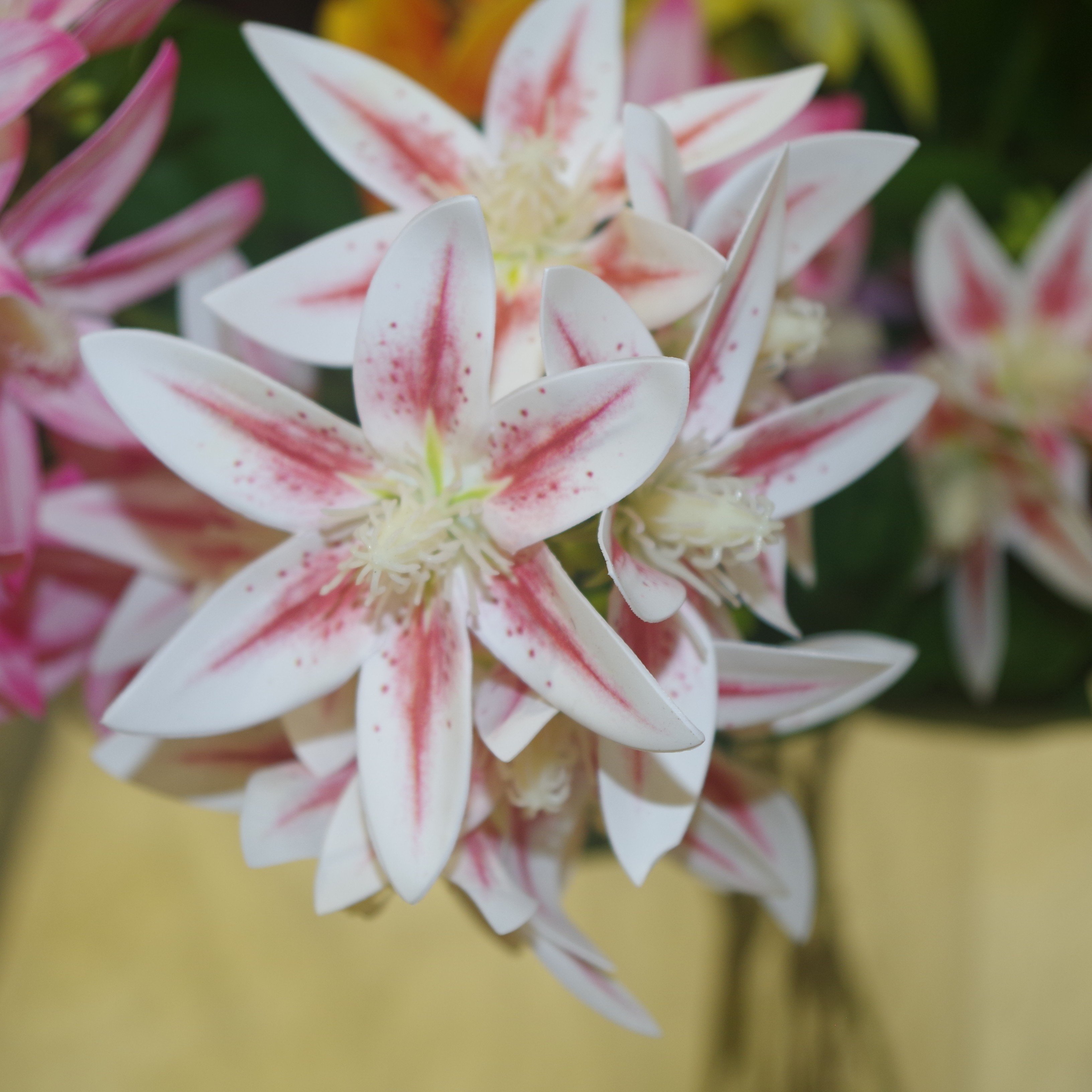 Wholesale 3D Real Touch Latex Pink Flower Arrangement for wedding decoration supplies orchid Artificial flowers
