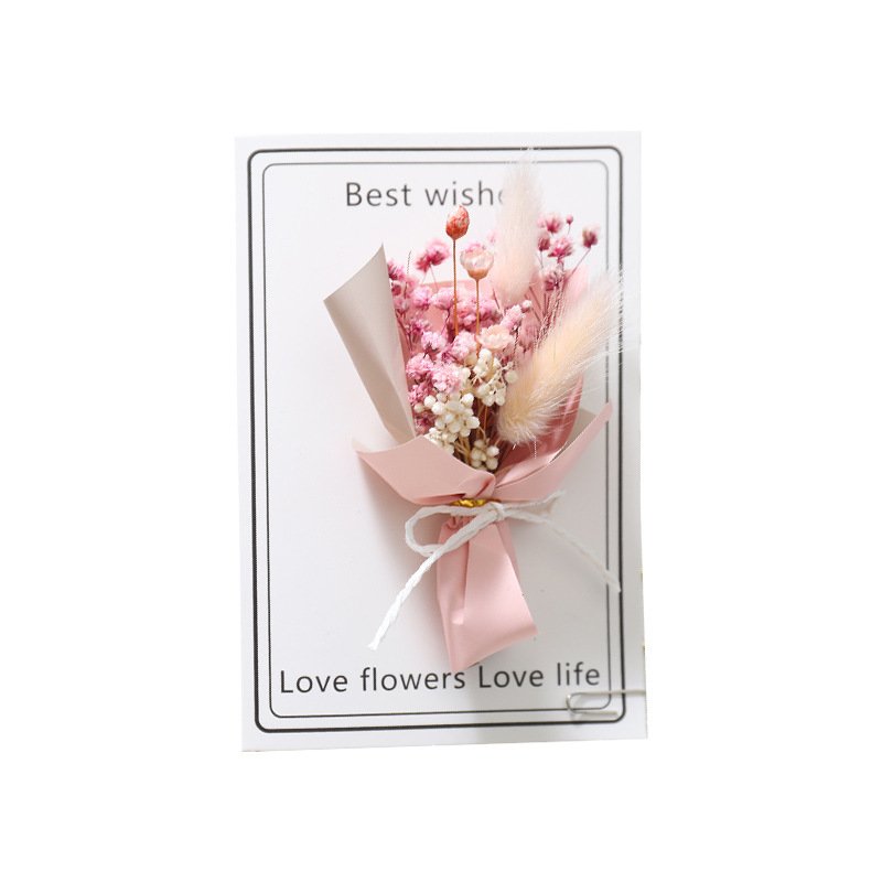 New Styles 3d Dried Flowers Greeting Cards Birthday Greeting Cards With Dried Flower Postcards