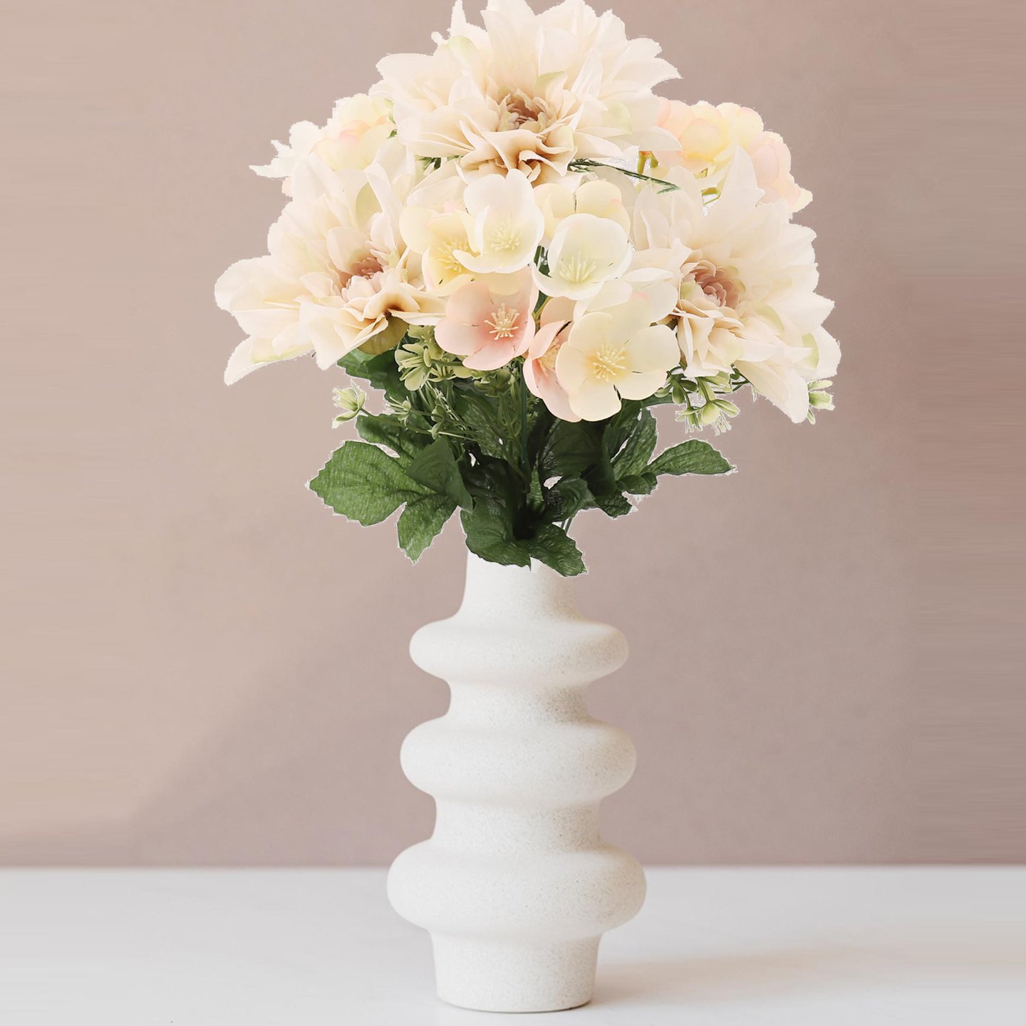 High quality realistic artificial 7 head camellia peony bouquet colorful decoration, home furnishing, wedding decoration