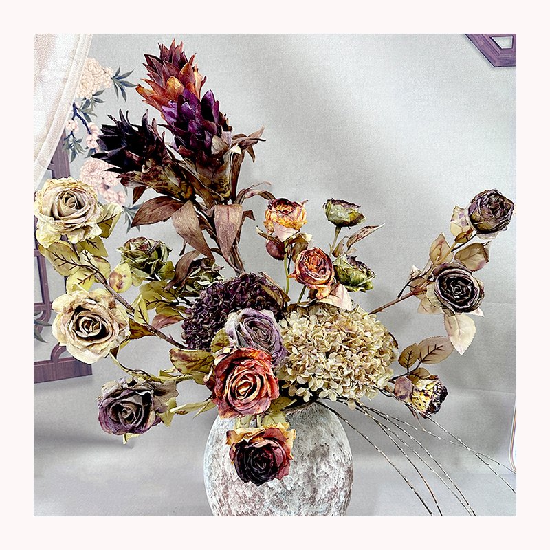 QYY Artificial Dried Flower Silk Pineapple Preserved Flower Valentine's Day Wedding Photo Studio Decorations Cheap Wholesale