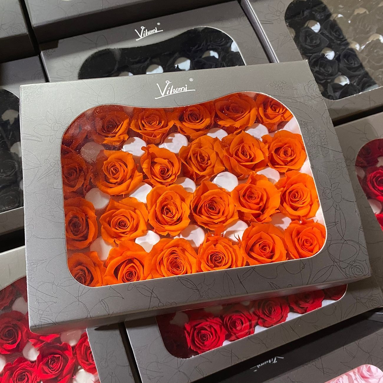 1-2cm 24 pcs/box Preserved Flowers Rose Eternal Forever Dried Flowers for Decoration