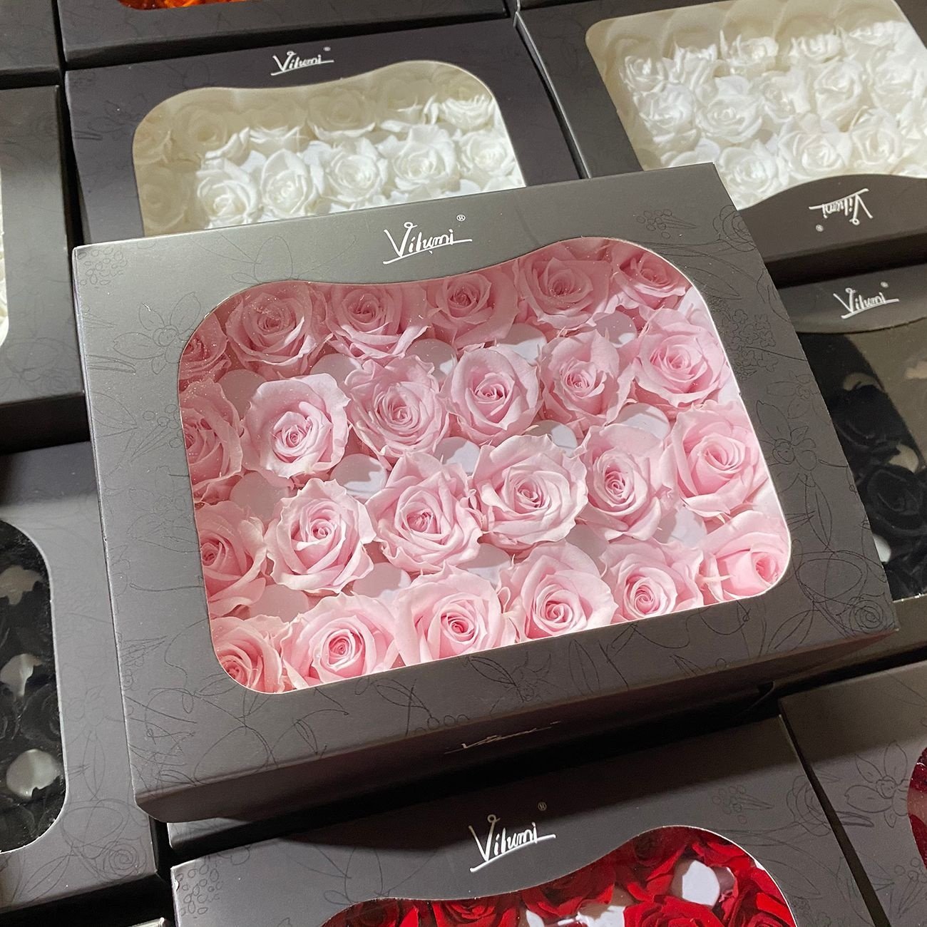 1-2cm 24 pcs/box Preserved Flowers Rose Eternal Forever Dried Flowers for Decoration