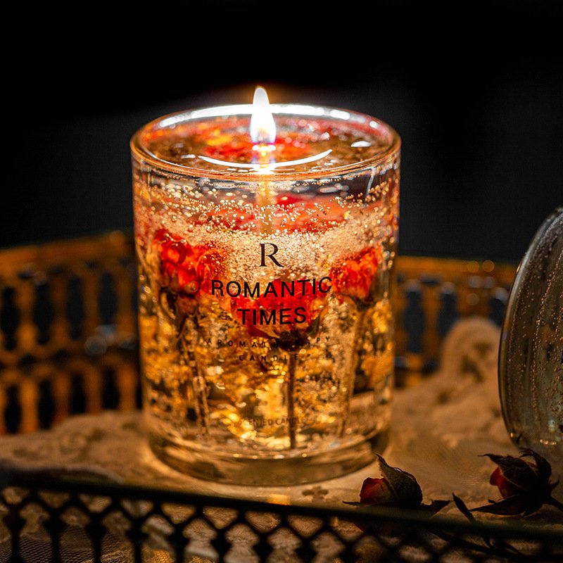 Wholesale Soft Stretch Safe Burn Smokeless Single Wick Jelly Scented Candle