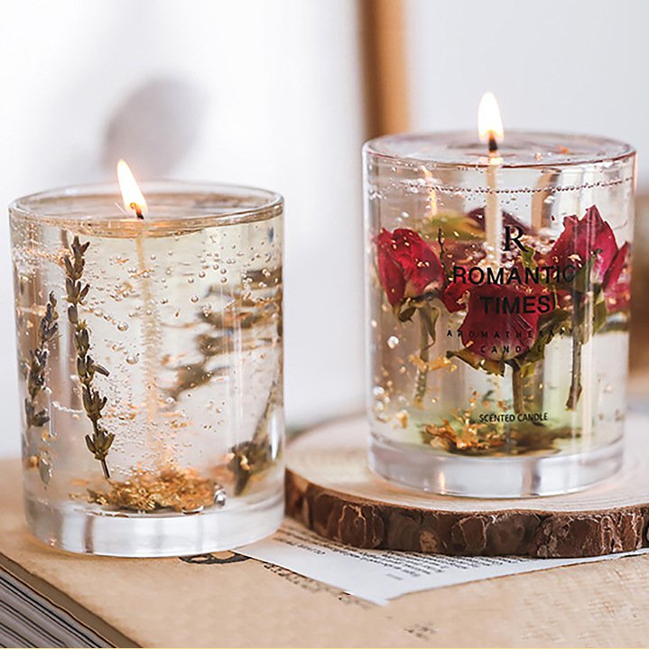 Wholesale Soft Stretch Safe Burn Smokeless Single Wick Jelly Scented Candle