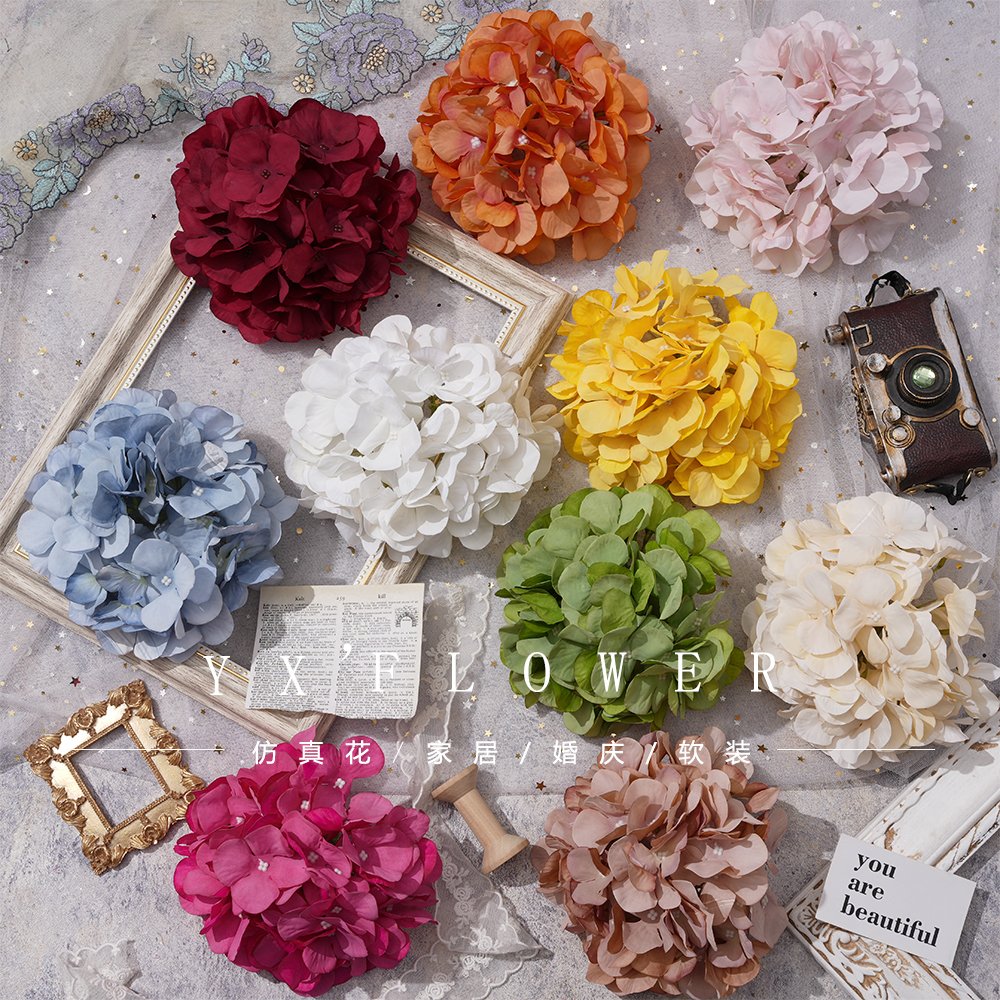 Simulation 54 head hydrangea wedding flower wall flower arrangement wholesale wreath flower arrangement diy wedding arrangement