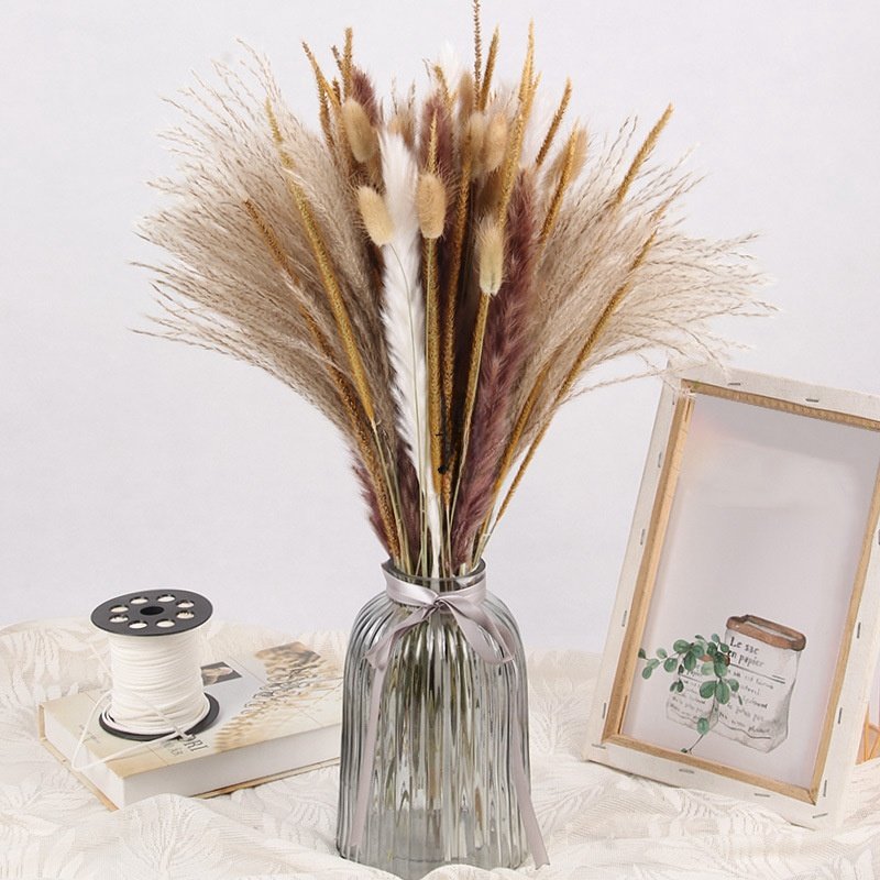 Pampas Grass Wholesale Bouquet Natural Touch Eucalyptus Flowers Home Decor New Year Bag Christmas Easter Decoration Real Touch