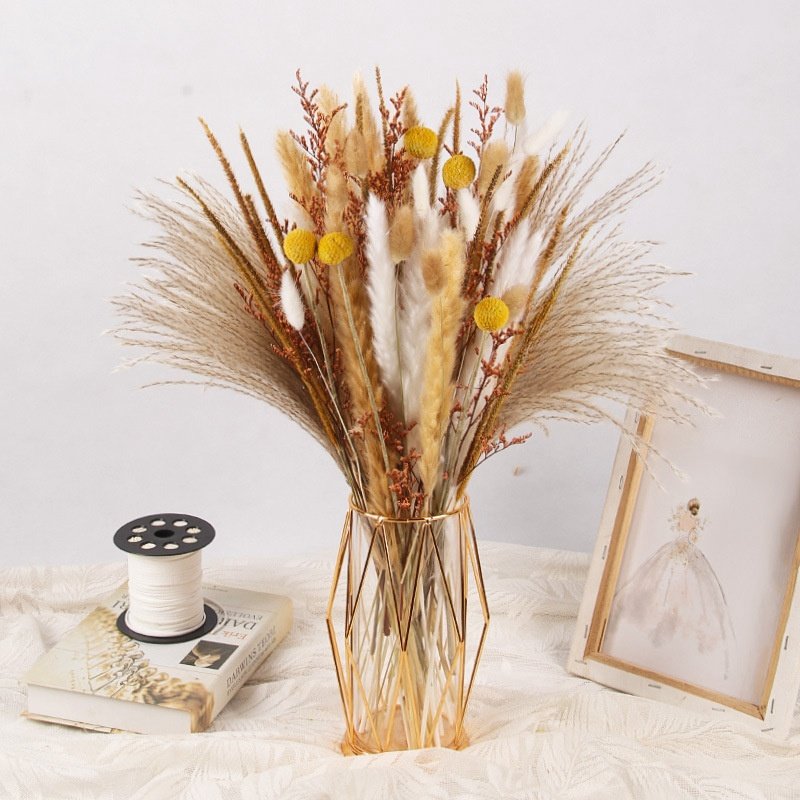 Pampas Grass Wholesale Bouquet Natural Touch Eucalyptus Flowers Home Decor New Year Bag Christmas Easter Decoration Real Touch