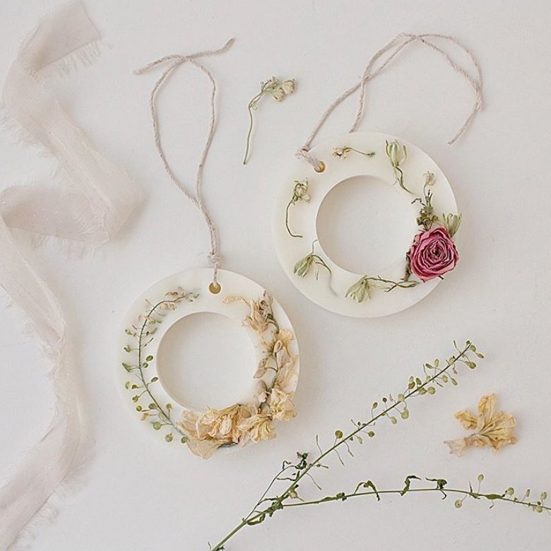 Luxury Wedding Decoration Valentine Gifts Handmade Dried Flowers Scented Wax Tablets