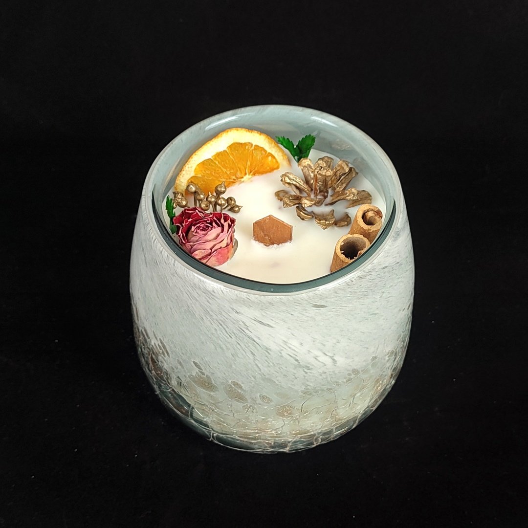 Limited time discount Handmade Artwork Scented Candles in Cracked jar for Home Decor Thanksgiving Christmas Holidays