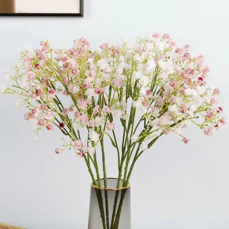 good quality cheap colorful baby breath home decorative bouquet preserved gypsophila flower dried artificial flowers for sell