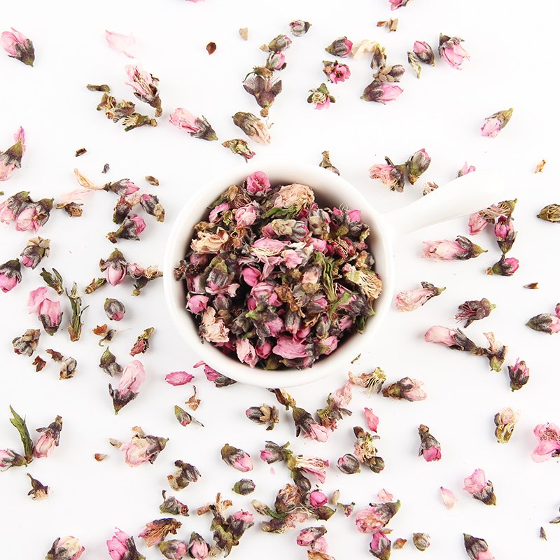 100% Pure Natural Dried Peach Flower Food Grade Peach Blossom Buds Decorative Flowers for Candle Soap DIY Material Flowers