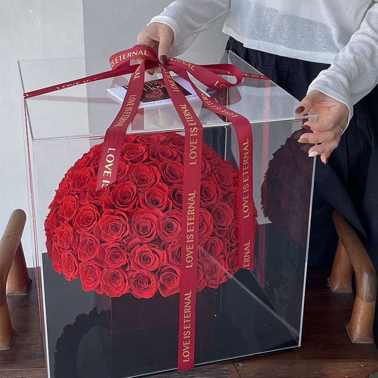 Wholesale Eternal Rose Flower Reasonable Price 99 Roses Everlasting Immortal Forever Eternal Preserved Flower Gift Box