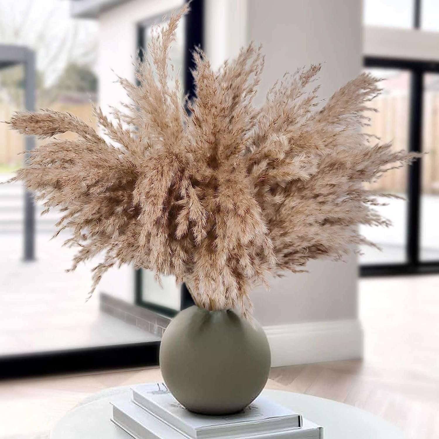 White Pampas Grass Bunch Festival Christmas Ornaments Wedding Fluffy Dried Bundle Real Natural Wild Luxury Pampas