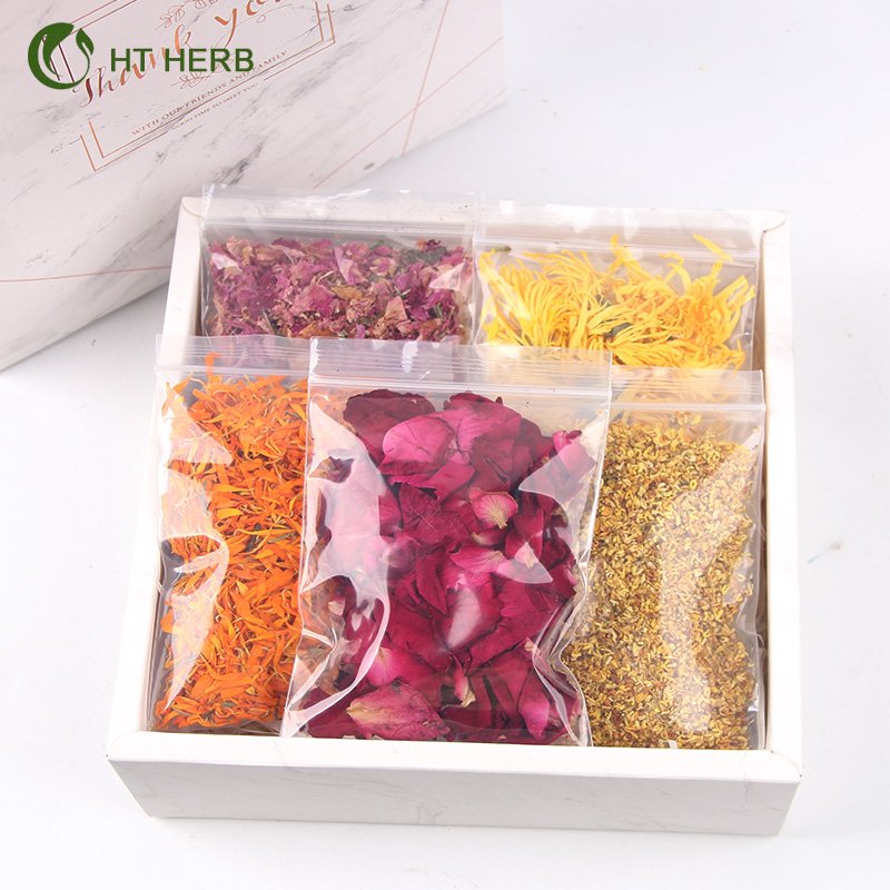 Mixed Dried Flowers 100% Natural Dried Flowers Herbs Soap Making DIY Candle Making Bath Rose Lily chrysanthemum Lavender