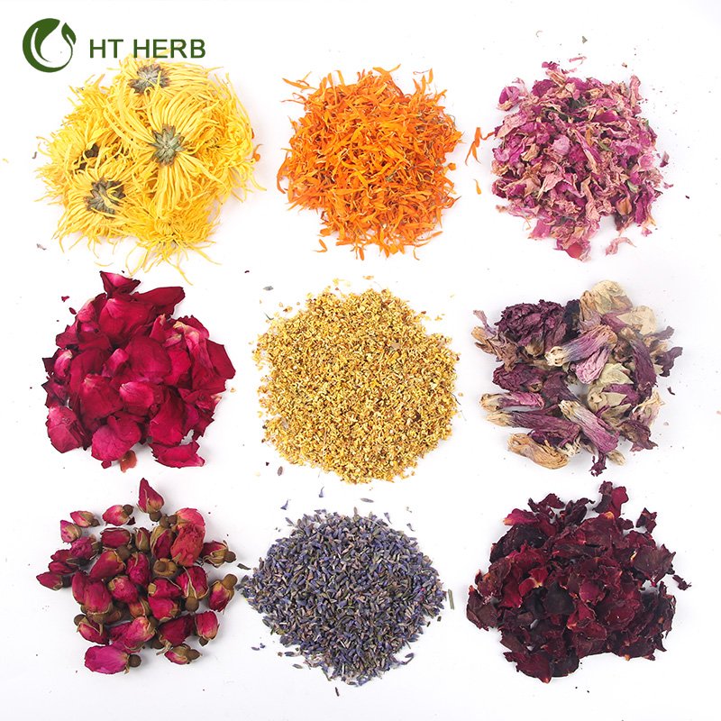 Mixed Dried Flowers 100% Natural Dried Flowers Herbs Soap Making DIY Candle Making Bath Rose Lily chrysanthemum Lavender