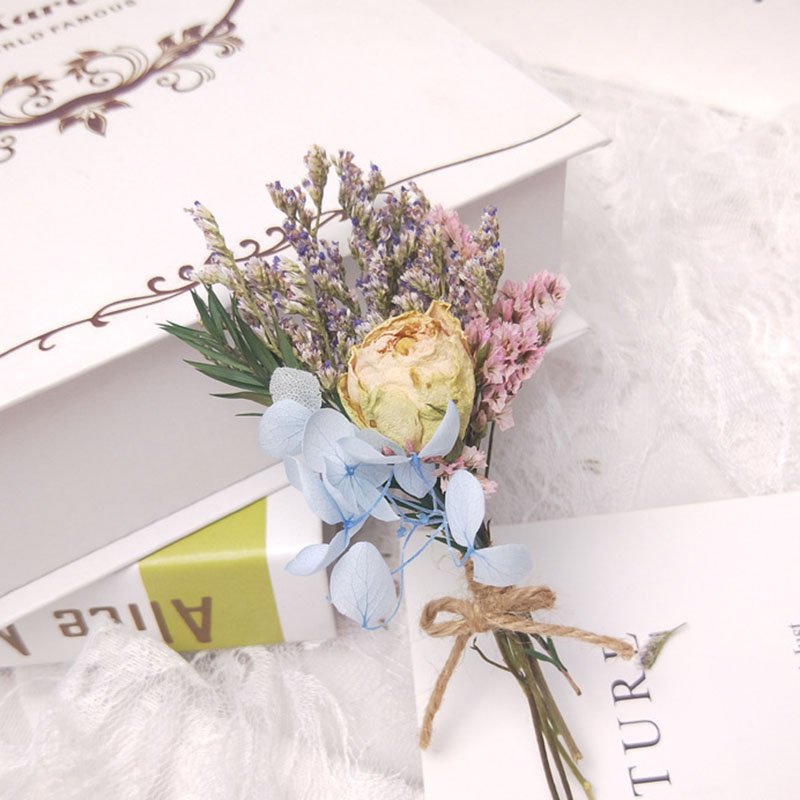 DREA 13cm mini flower bouquet natural dried flowers for DIY Craft Party Wedding Card Decoration