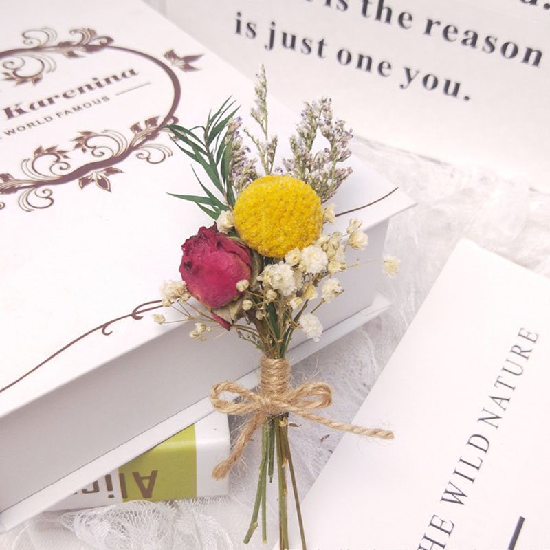 DREA 13cm mini flower bouquet natural dried flowers for DIY Craft Party Wedding Card Decoration