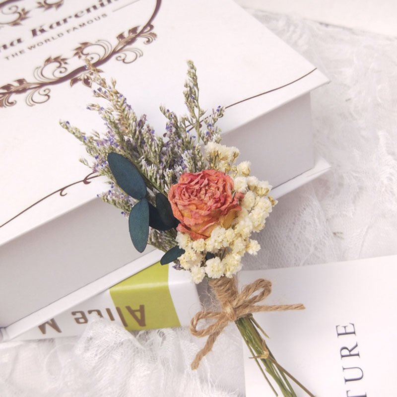 DREA 13cm mini flower bouquet natural dried flowers for DIY Craft Party Wedding Card Decoration