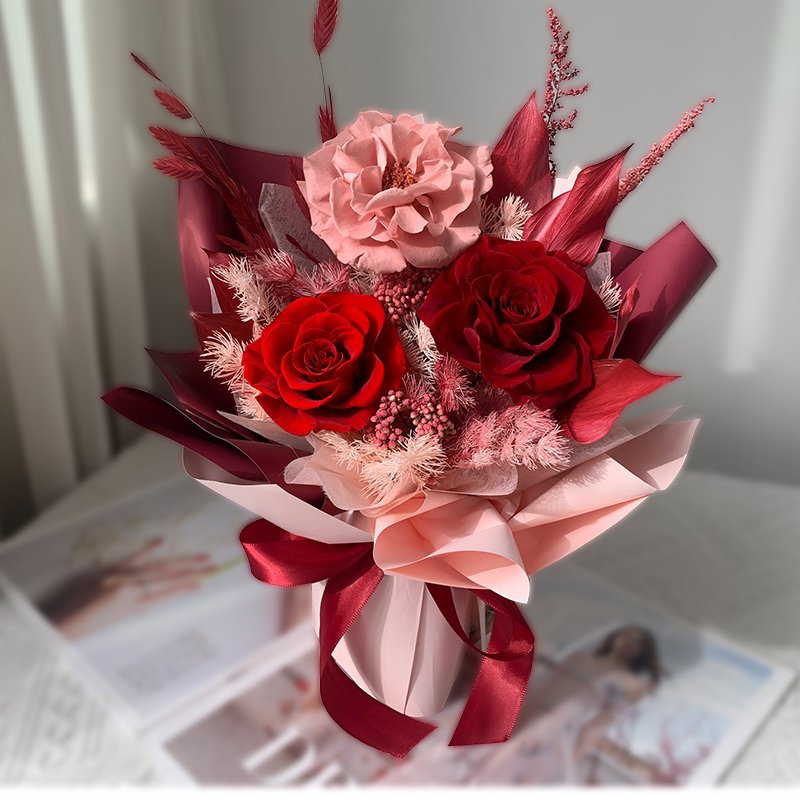 Lovebay New Style Preserved Flowers Bouquet Regalos Por El Dia De La Madre Eternal Forever Rose For Wedding Home Decoration Gift